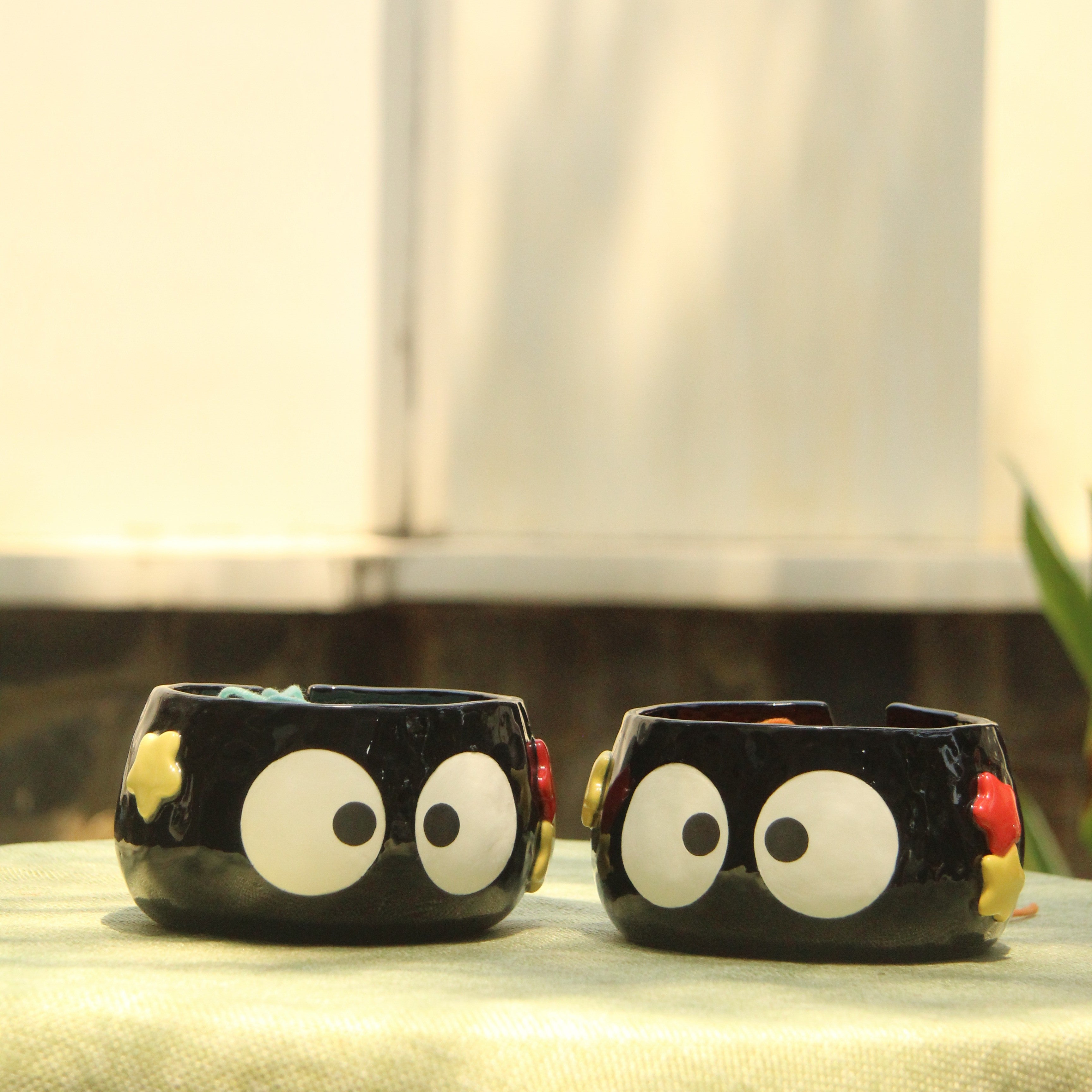 [Pre-order] Soot Handmade Ceramic Yarn Bowl, Handbuilt Pottery, Cute Gift For Anime Fan, Unique Birthday Gift, Adorable Valentine Gift | Totto Pottery