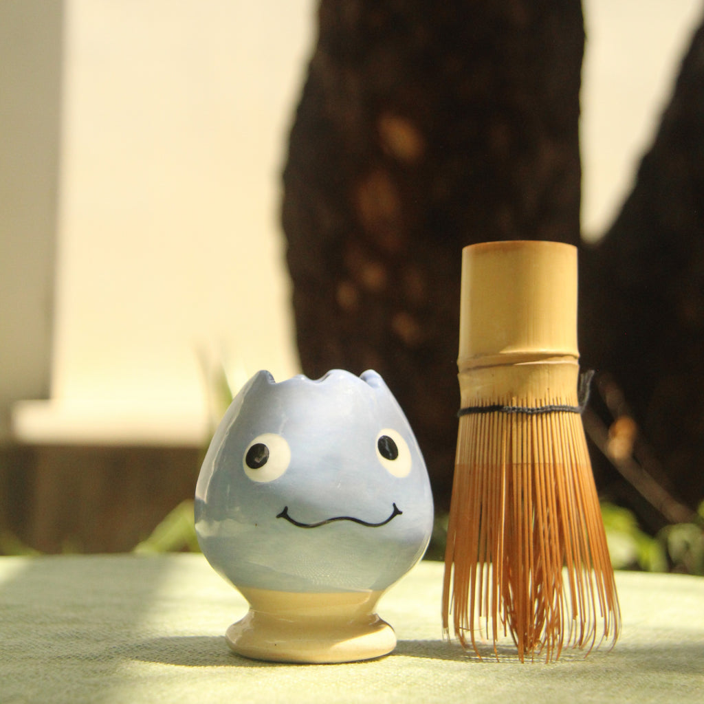 [Pre-order] Fire Demon Handmade Ceramic Chasen Holder, Handbuilt Pottery, Cute Gift For Anime Fan, Unique Birthday Gift, Adorable Valentine Gift | Totto Pottery