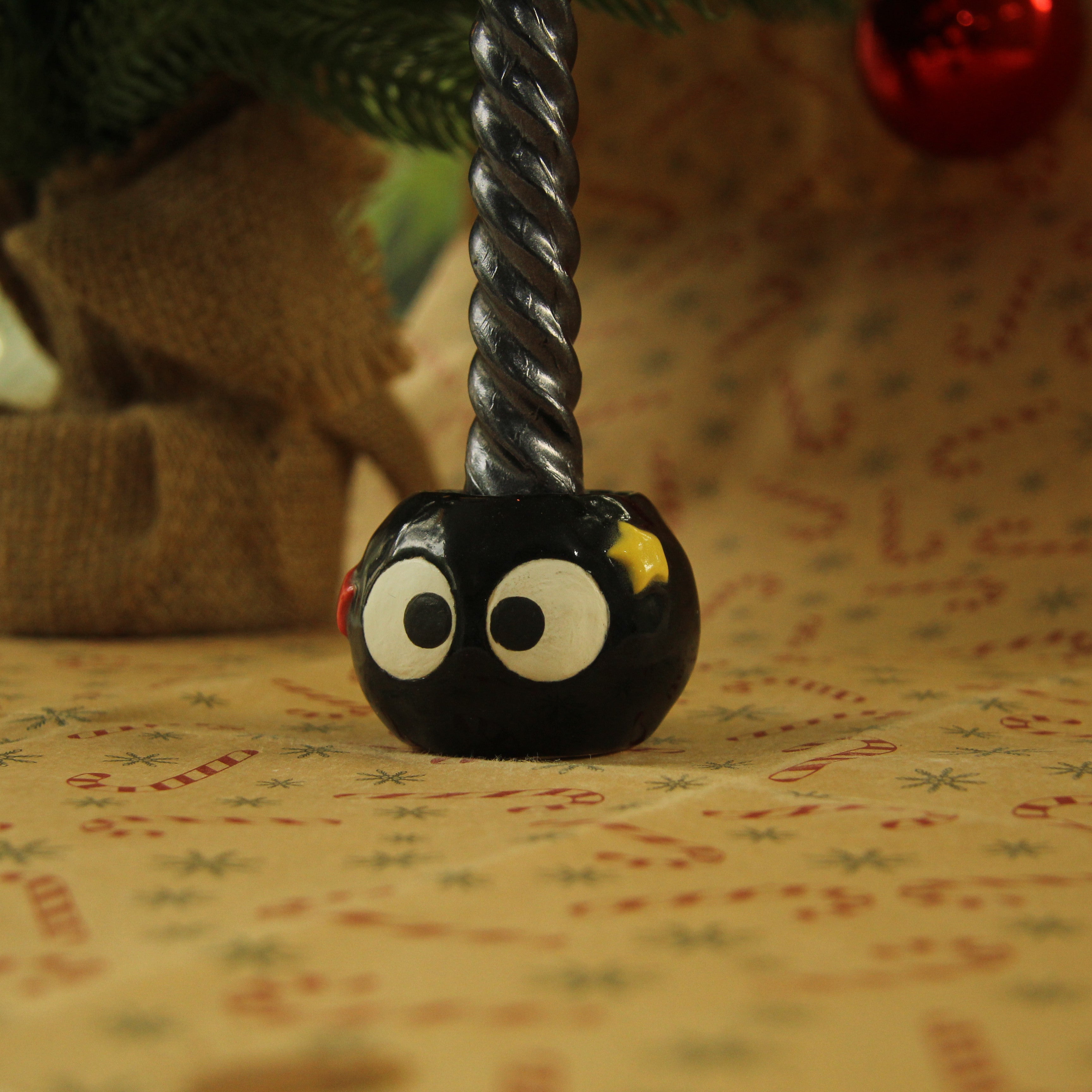 [Pre-order] Soot Handmade Ceramic Long Candle Holder, Handbuilt Pottery, Cute Gift For Anime Fan, Unique Birthday Gift, Adorable Valentine Gift | Totto Pottery