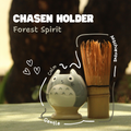 [Pre-order] Forest Spirit Handmade Ceramic Chasen Holder, Handbuilt Pottery, Cute Gift For Anime Fan, Unique Birthday Gift, Adorable Valentine Gift | Totto Pottery