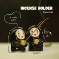 [Pre-order] Faceless Handmade Ceramic Incense Holder, Handbuilt Pottery, Cute Gift For Anime Fan, Unique Birthday Gift, Adorable Valentine Gift | Totto Pottery