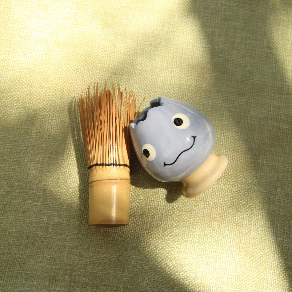 [Pre-order] Fire Demon Handmade Ceramic Chasen Holder, Handbuilt Pottery, Cute Gift For Anime Fan, Unique Birthday Gift, Adorable Valentine Gift | Totto Pottery