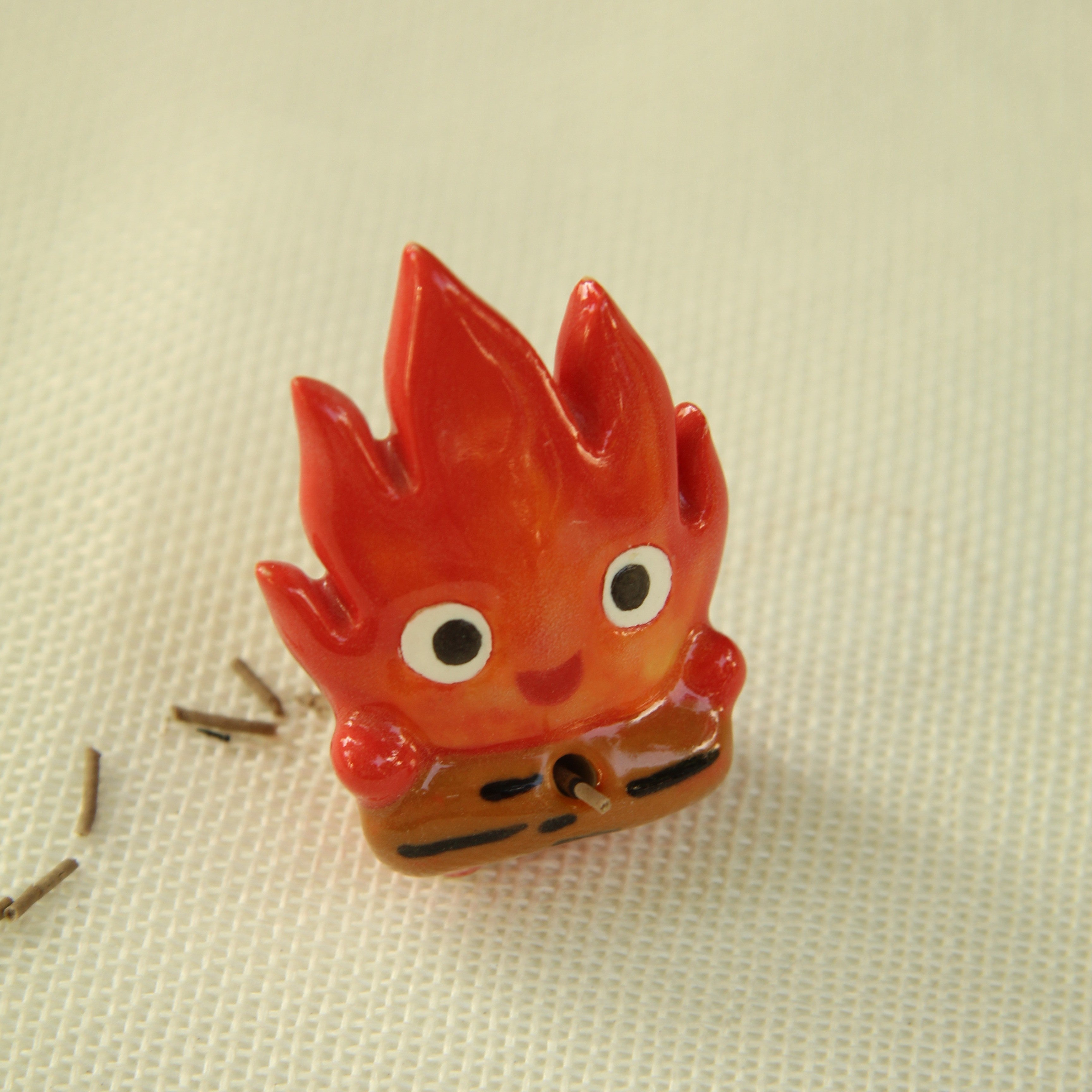 [Pre-order] Fire Demon Handmade Ceramic Incense Holder, Handbuilt Pottery, Cute Gift For Anime Fan, Unique Birthday Gift, Adorable Valentine Gift | Totto Pottery