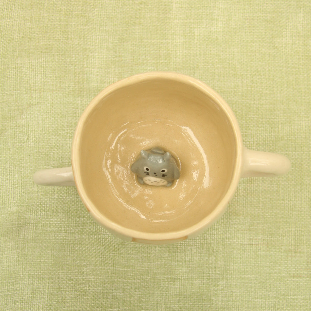 [Pre-order] Forest Spirit Handmade Ceramic Checkered Mug, Handbuilt Pottery, Cute Gift For Anime Fan, Unique Birthday Gift, Adorable Valentine Gift | Totto Pottery