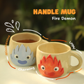 [Pre-order] Fire Demon Handmade Ceramic Handle Mug, Handbuilt Pottery, Cute Gift For Anime Fan, Unique Birthday Gift, Adorable Valentine Gift | Totto Pottery