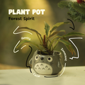 [Pre-order] Forest Spirit Handmade Ceramic Plant Pots, Handbuilt Pottery, Cute Gift For Anime Fan, Unique Birthday Gift, Adorable Valentine Gift | Totto Pottery