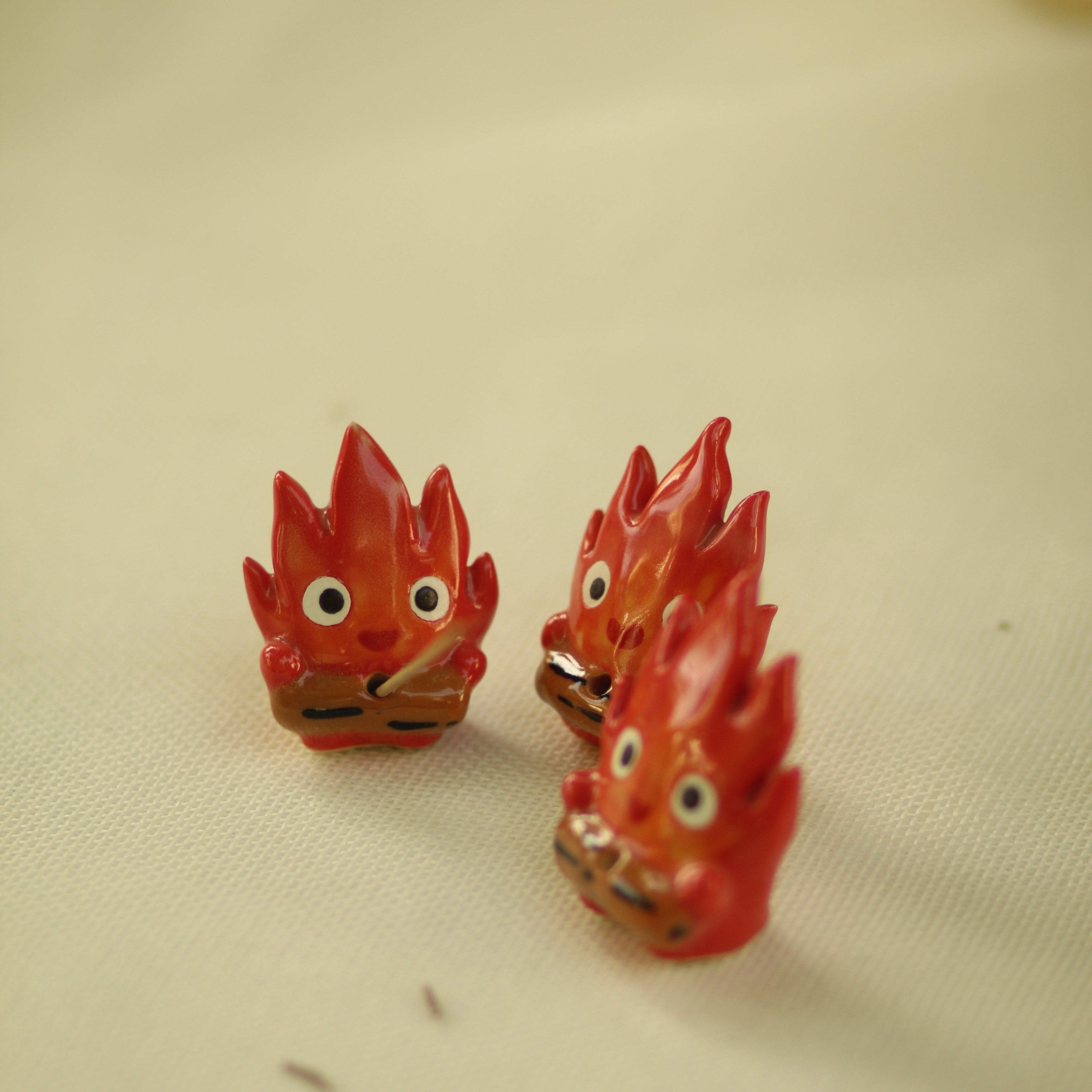 [Pre-order] Fire Demon Handmade Ceramic Incense Holder, Handbuilt Pottery, Cute Gift For Anime Fan, Unique Birthday Gift, Adorable Valentine Gift | Totto Pottery