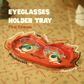 [Pre-order] Fire Demon Handmade Ceramic Eyeglasses Holder Tray, Handbuilt Pottery, Cute Gift For Anime Fan, Unique Birthday Gift, Adorable Valentine Gift | Totto Pottery