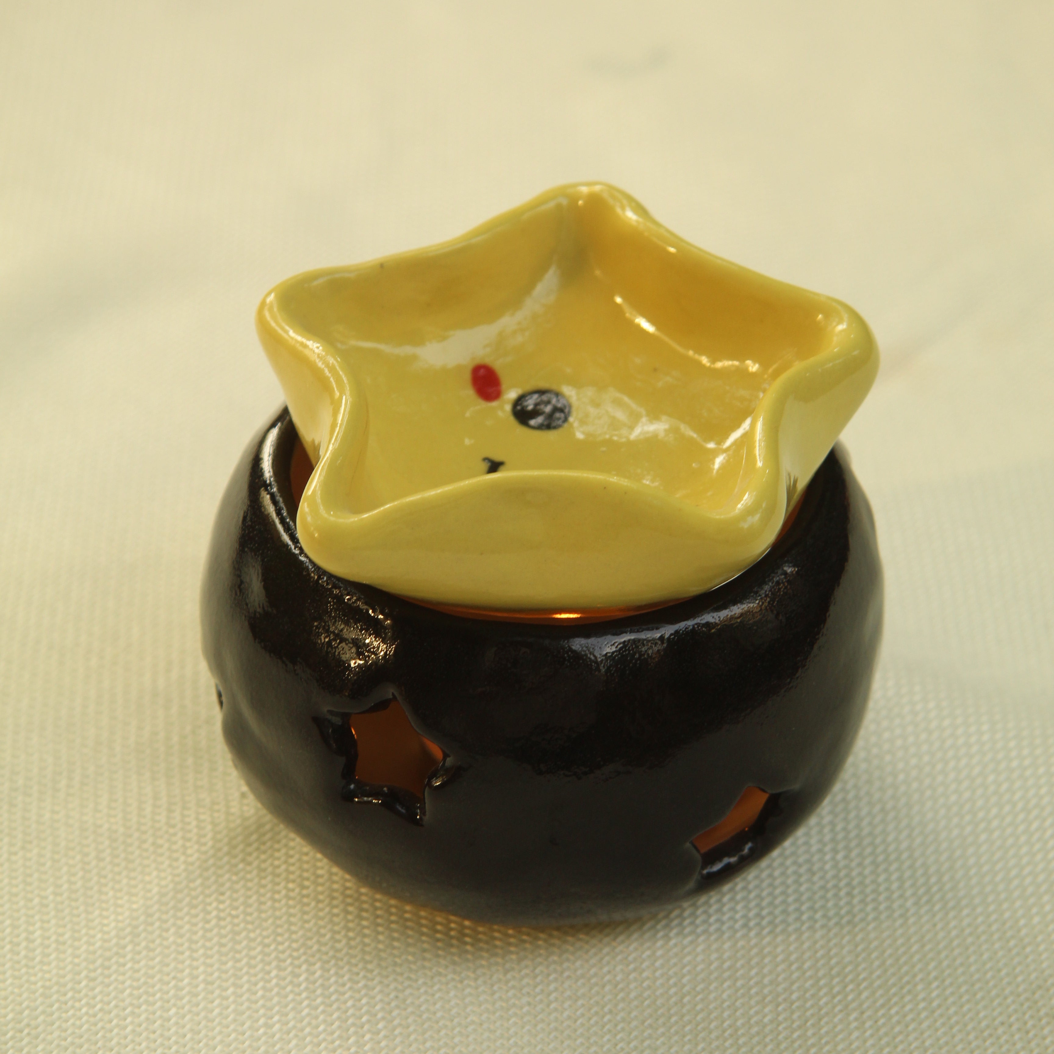 [Pre-order] Soot Handmade Ceramic Wax Melts, Oil Burner, Handbuilt Pottery, Cute Gift For Anime Fan, Unique Birthday Gift, Adorable Valentine Gift | Totto Pottery