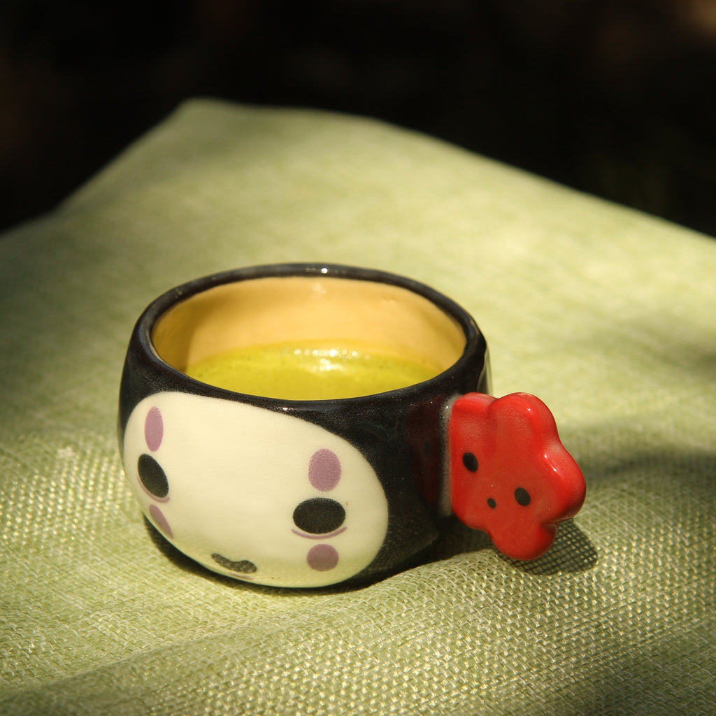 [Pre-order] Faceless Handmade Ceramic Espresso Cup, Handbuilt Pottery, Cute Gift For Anime Fan, Unique Birthday Gift, Adorable Valentine Gift | Totto Pottery