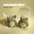 [Pre-order] Forest Spirit Handmade Ceramic Chashaku Rest, Handbuilt Pottery, Cute Gift For Anime Fan, Unique Birthday Gift, Adorable Valentine Gift | Totto Pottery
