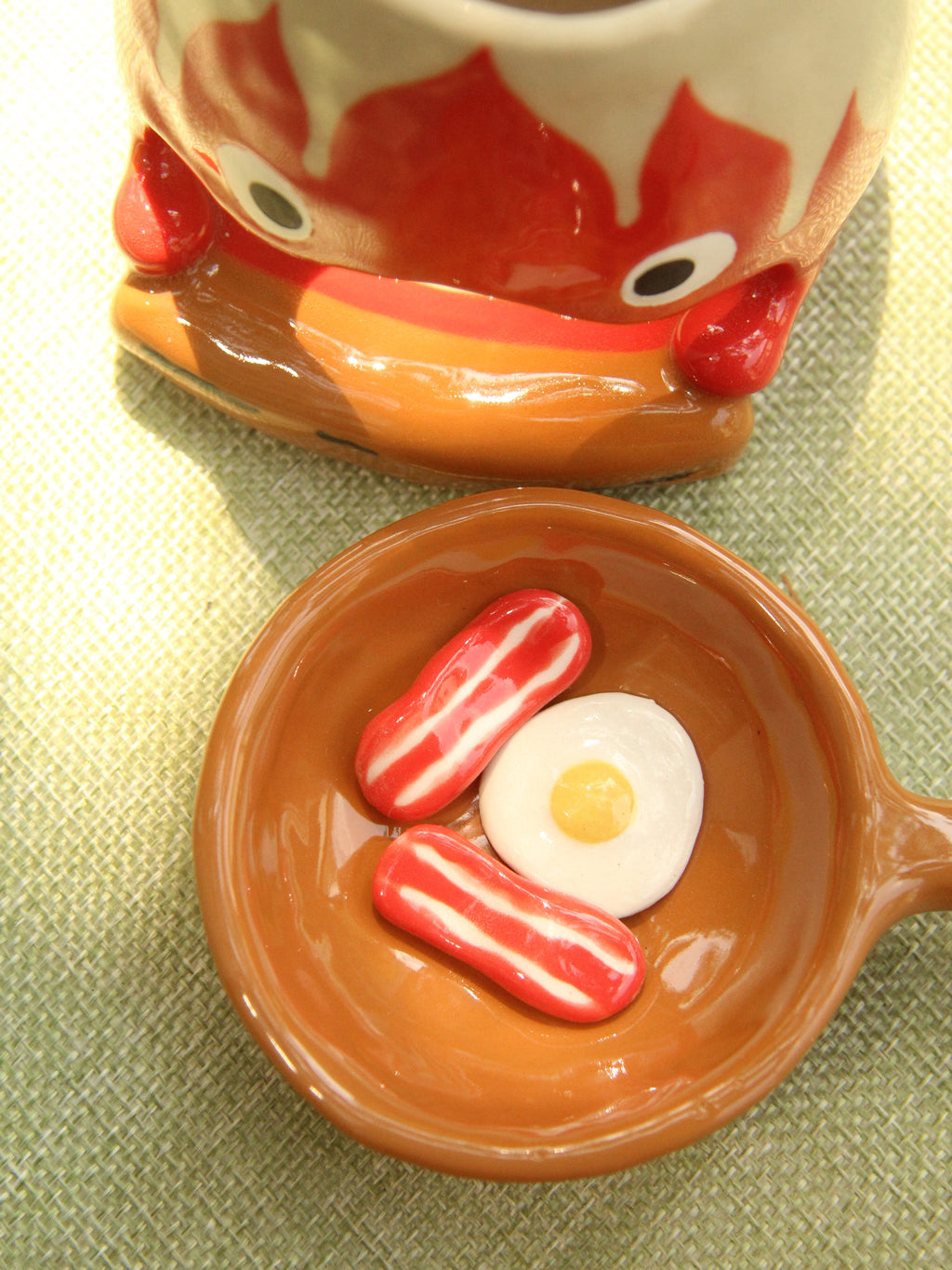 [Pre-order] Fire Demon Handmade Ceramic Wax Melts, Oil Burner, Handbuilt Pottery, Cute Gift For Anime Fan, Unique Birthday Gift, Adorable Valentine Gift | Totto Pottery