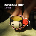 [Pre-order] Faceless Handmade Ceramic Espresso Cup, Handbuilt Pottery, Cute Gift For Anime Fan, Unique Birthday Gift, Adorable Valentine Gift | Totto Pottery