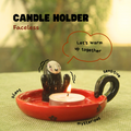 [Pre-order] Faceless Handmade Ceramic Candle Holder, Handbuilt Pottery, Cute Gift For Anime Fan, Unique Birthday Gift, Adorable Valentine Gift | Totto Pottery