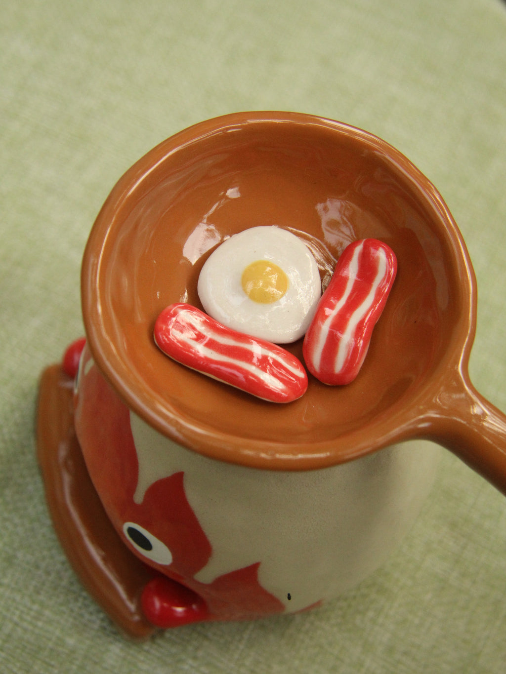 [Pre-order] Fire Demon Handmade Ceramic Wax Melts, Oil Burner, Handbuilt Pottery, Cute Gift For Anime Fan, Unique Birthday Gift, Adorable Valentine Gift | Totto Pottery