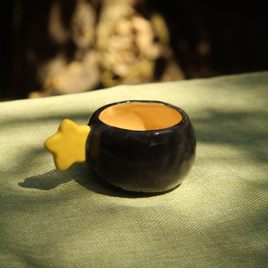 [Pre-order] Soot Handmade Ceramic Espresso Cup, Handbuilt Pottery, Cute Gift For Anime Fan, Unique Birthday Gift, Adorable Valentine Gift | Totto Pottery