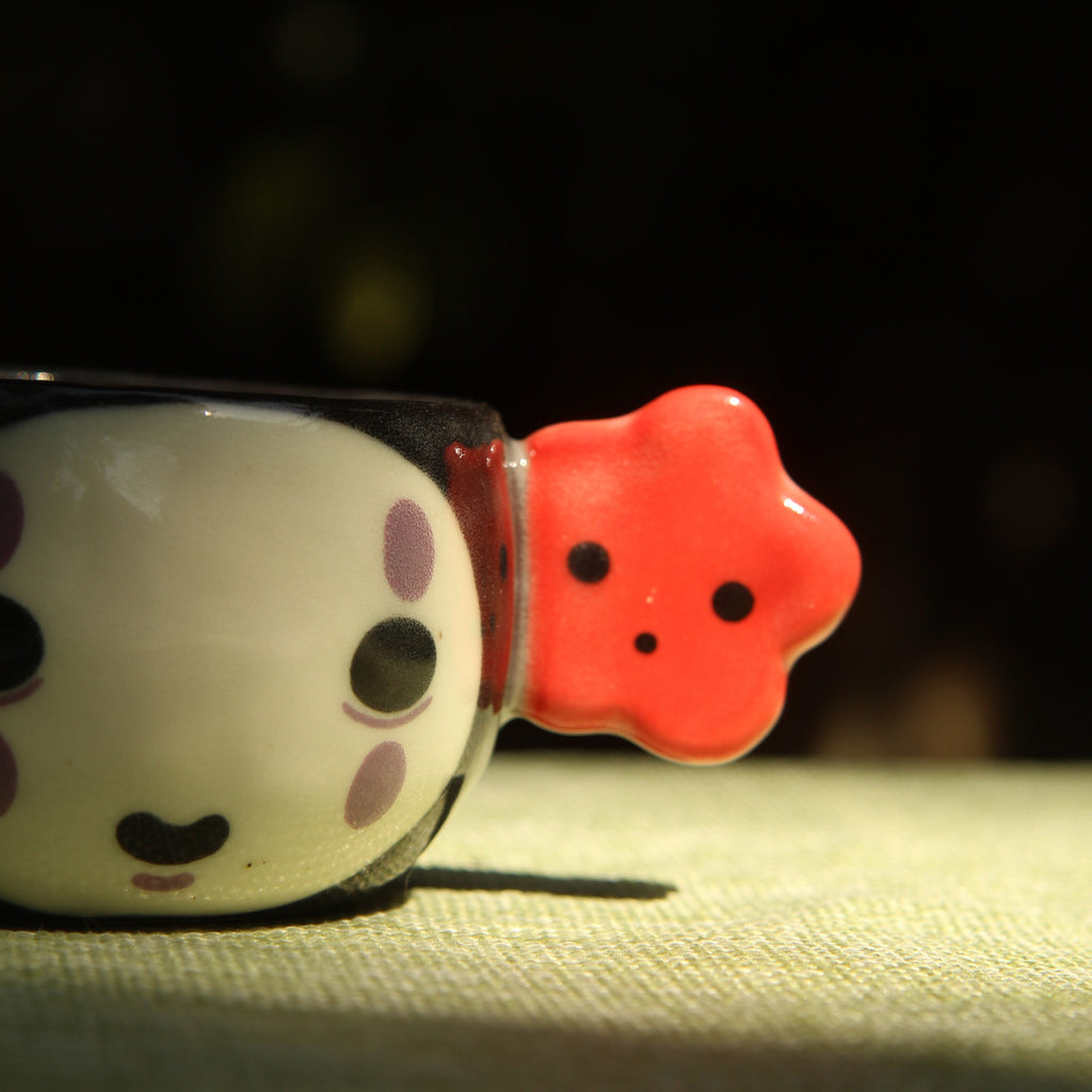 [Pre-order] Faceless Handmade Ceramic Espresso Cup, Handbuilt Pottery, Cute Gift For Anime Fan, Unique Birthday Gift, Adorable Valentine Gift | Totto Pottery