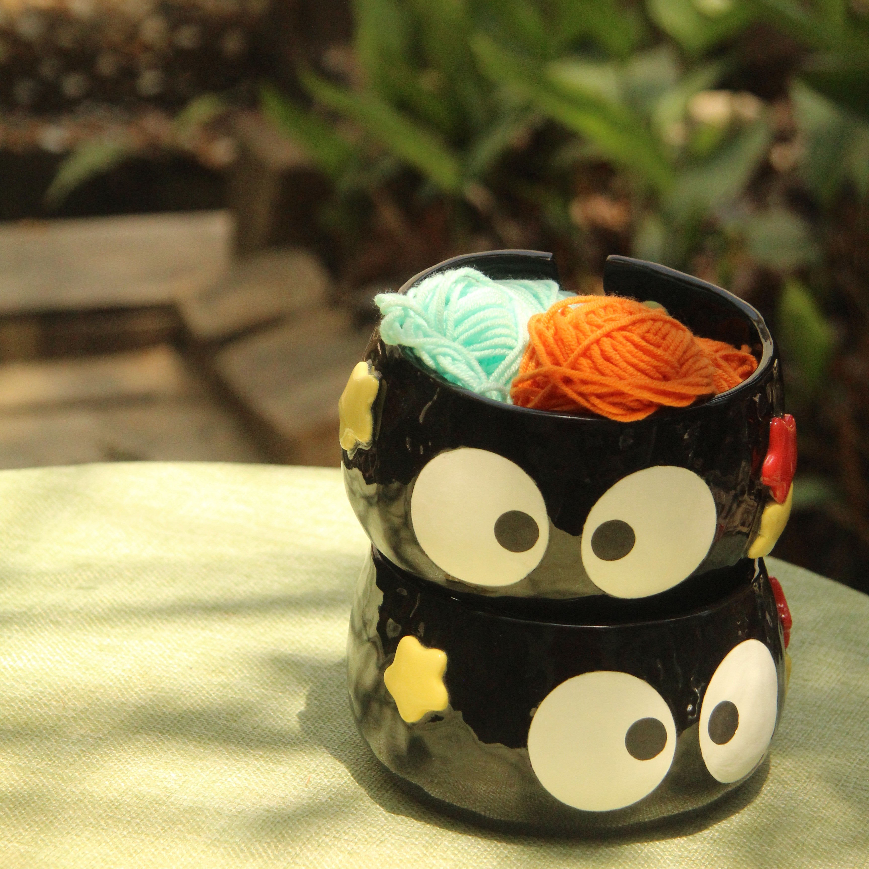 [Pre-order] Soot Handmade Ceramic Yarn Bowl, Handbuilt Pottery, Cute Gift For Anime Fan, Unique Birthday Gift, Adorable Valentine Gift | Totto Pottery