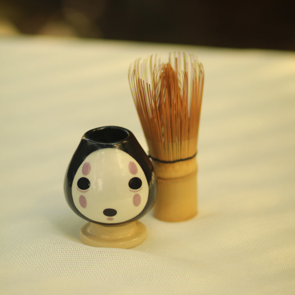 [Pre-order] Set Faceless Handmade Ceramic Matcha Bowl, Handbuilt Pottery, Cute Gift For Anime Fan, Unique Birthday Gift, Adorable Valentine Gift | Totto Pottery