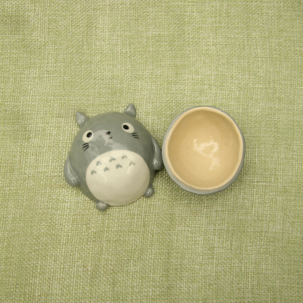 [Pre-order] Forest Spirit Handmade Ceramic Jewelry Container With Lid, Handbuilt Pottery, Cute Gift For Anime Fan, Unique Birthday Gift, Adorable Valentine Gift | Totto Pottery