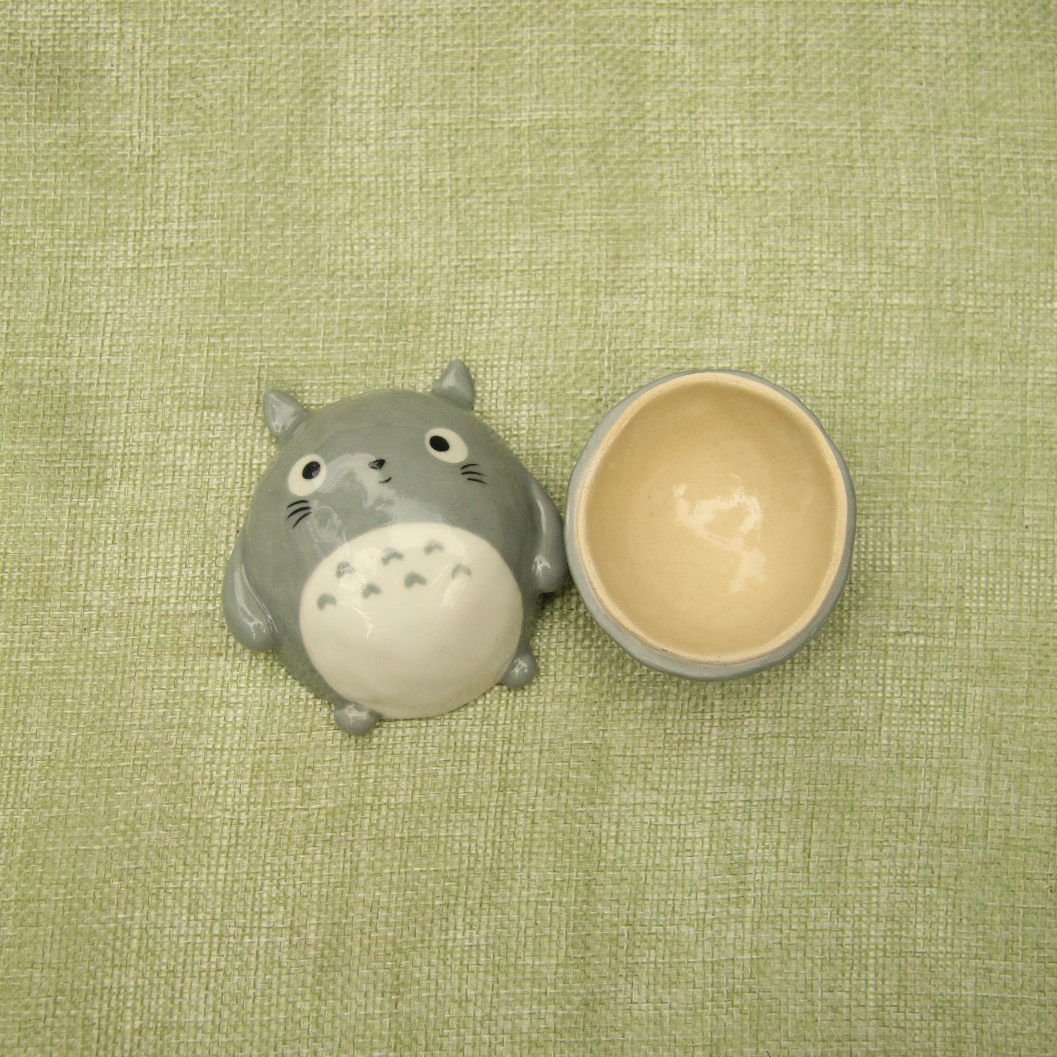 [Pre-order] Forest Spirit Handmade Ceramic Jewelry Container With Lid, Handbuilt Pottery, Cute Gift For Anime Fan, Unique Birthday Gift, Adorable Valentine Gift | Totto Pottery