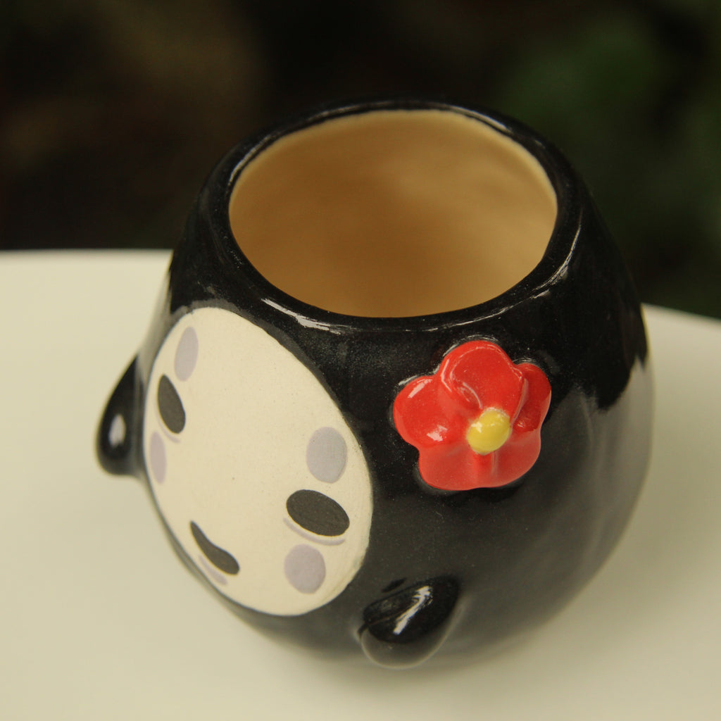 [Pre-order] Faceless Handmade Ceramic Flower Vases, Handbuilt Pottery, Cute Gift For Anime Fan, Unique Birthday Gift, Adorable Valentine Gift | Totto Pottery