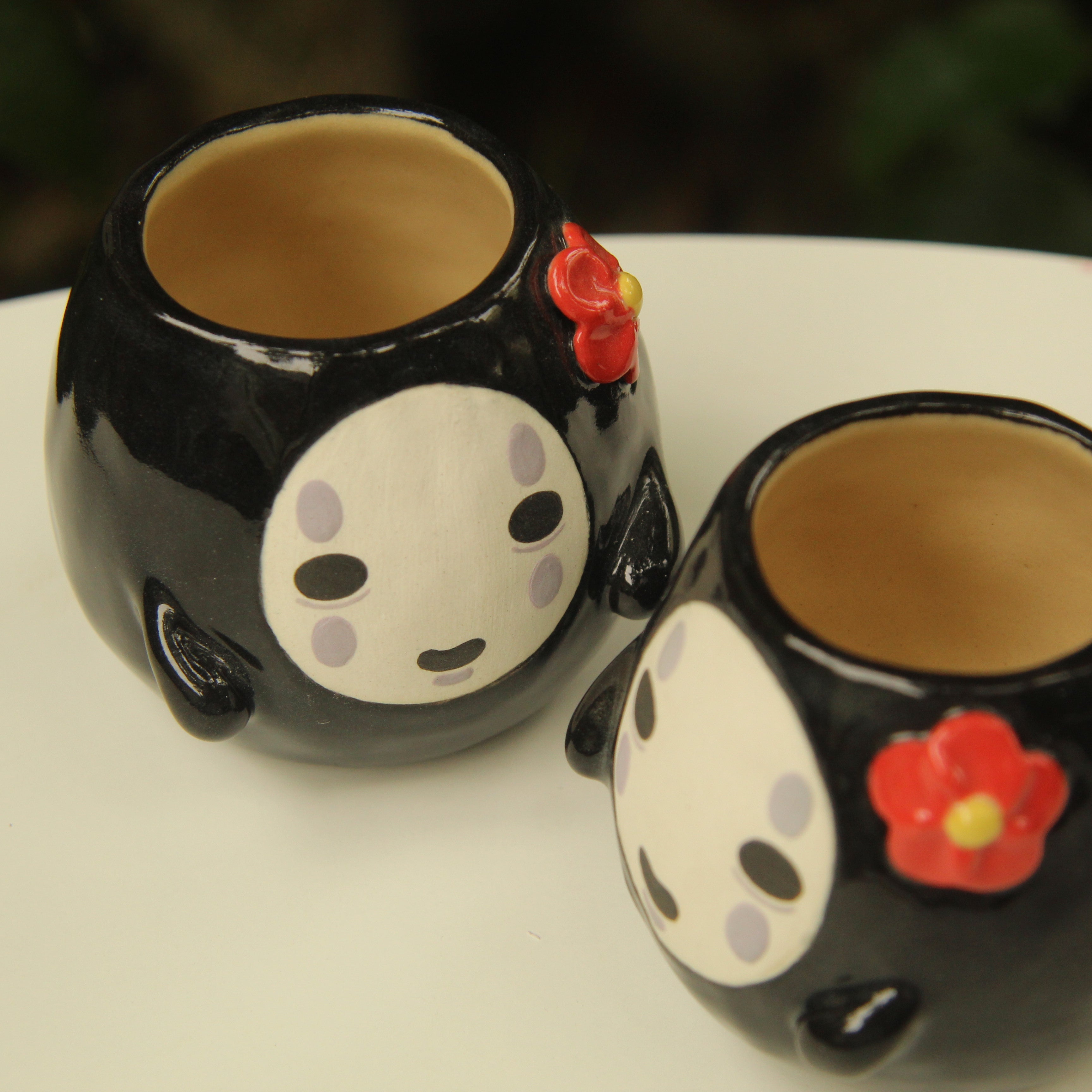 [Pre-order] Faceless Handmade Ceramic Flower Vases, Handbuilt Pottery, Cute Gift For Anime Fan, Unique Birthday Gift, Adorable Valentine Gift | Totto Pottery