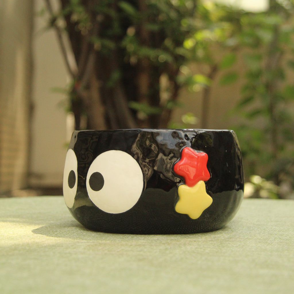 [Pre-order] Soot Handmade Ceramic Yarn Bowl, Handbuilt Pottery, Cute Gift For Anime Fan, Unique Birthday Gift, Adorable Valentine Gift | Totto Pottery
