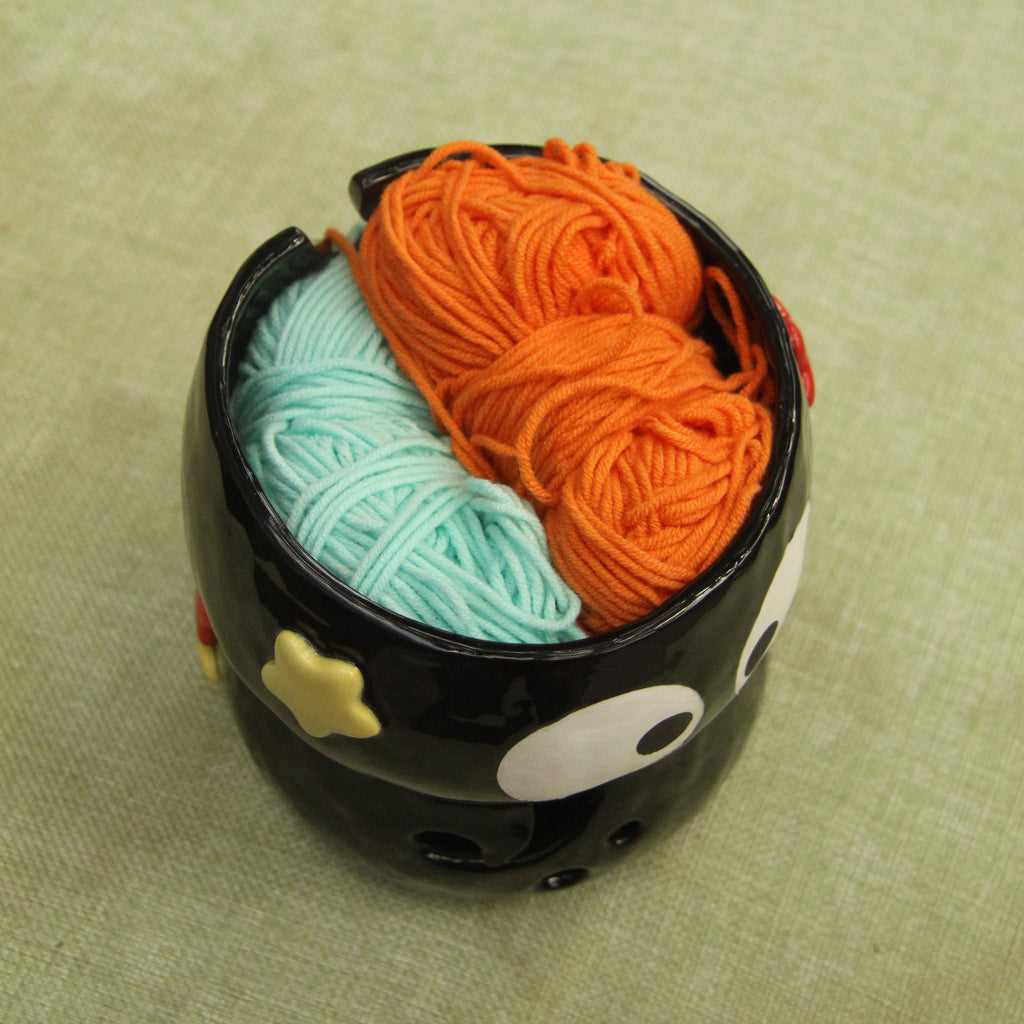 [Pre-order] Soot Handmade Ceramic Yarn Bowl, Handbuilt Pottery, Cute Gift For Anime Fan, Unique Birthday Gift, Adorable Valentine Gift | Totto Pottery