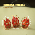 [Pre-order] Fire Demon Handmade Ceramic Incense Holder, Handbuilt Pottery, Cute Gift For Anime Fan, Unique Birthday Gift, Adorable Valentine Gift | Totto Pottery