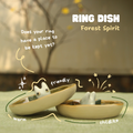 [Pre-order] Forest Spirit Handmade Ceramic Rings Dish, Handbuilt Pottery, Cute Gift For Anime Fan, Unique Birthday Gift, Adorable Valentine Gift | Totto Pottery