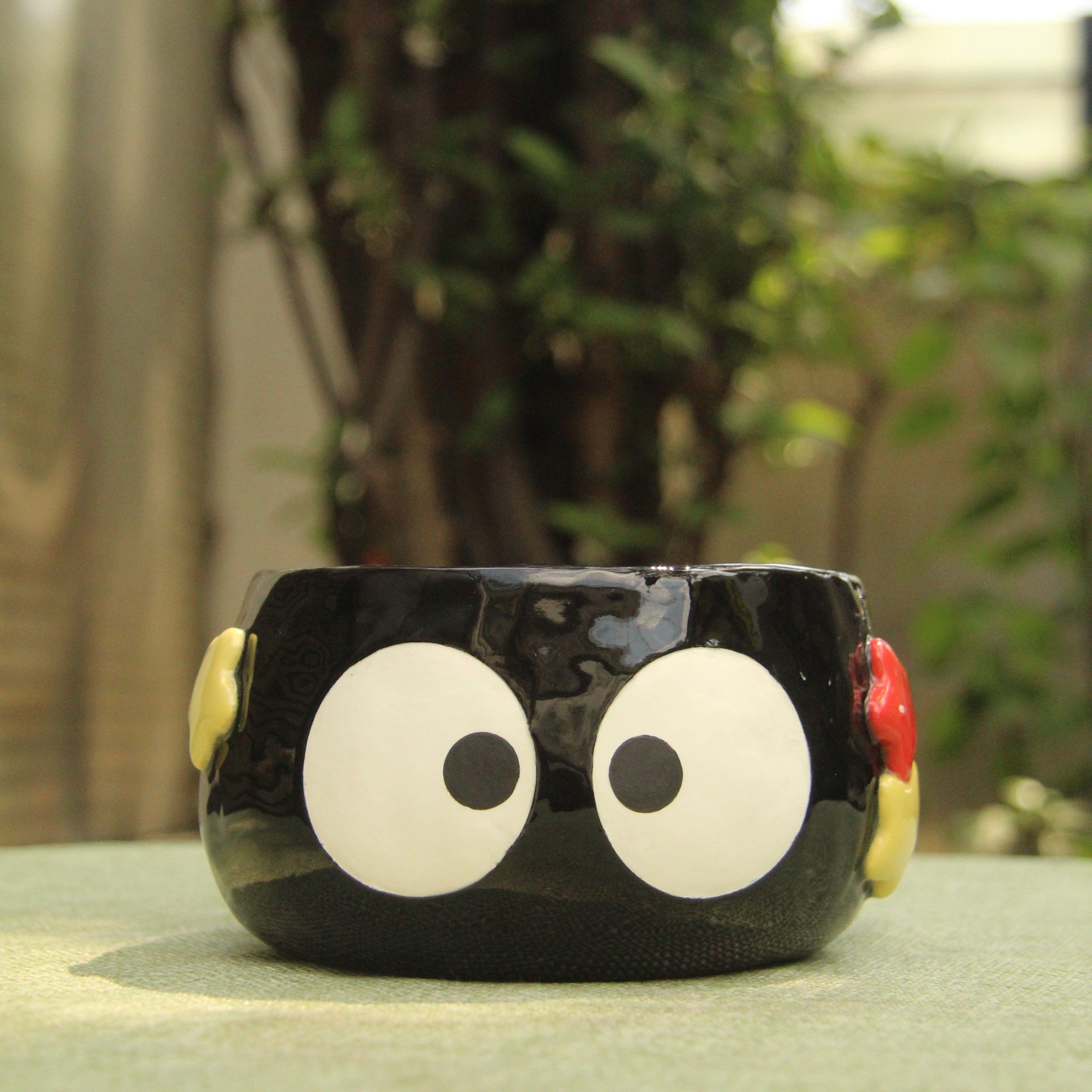 [Pre-order] Soot Handmade Ceramic Yarn Bowl, Handbuilt Pottery, Cute Gift For Anime Fan, Unique Birthday Gift, Adorable Valentine Gift | Totto Pottery