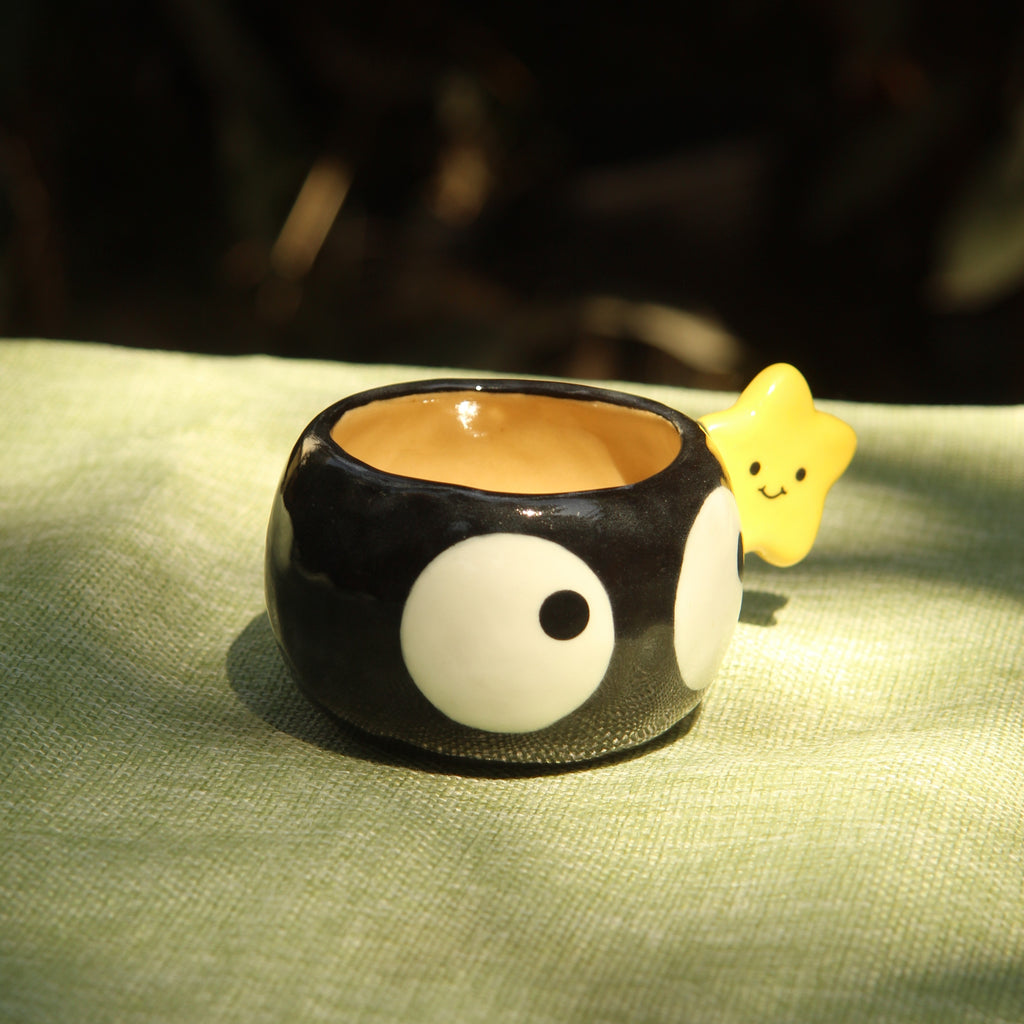 [Pre-order] Soot Handmade Ceramic Espresso Cup, Handbuilt Pottery, Cute Gift For Anime Fan, Unique Birthday Gift, Adorable Valentine Gift | Totto Pottery