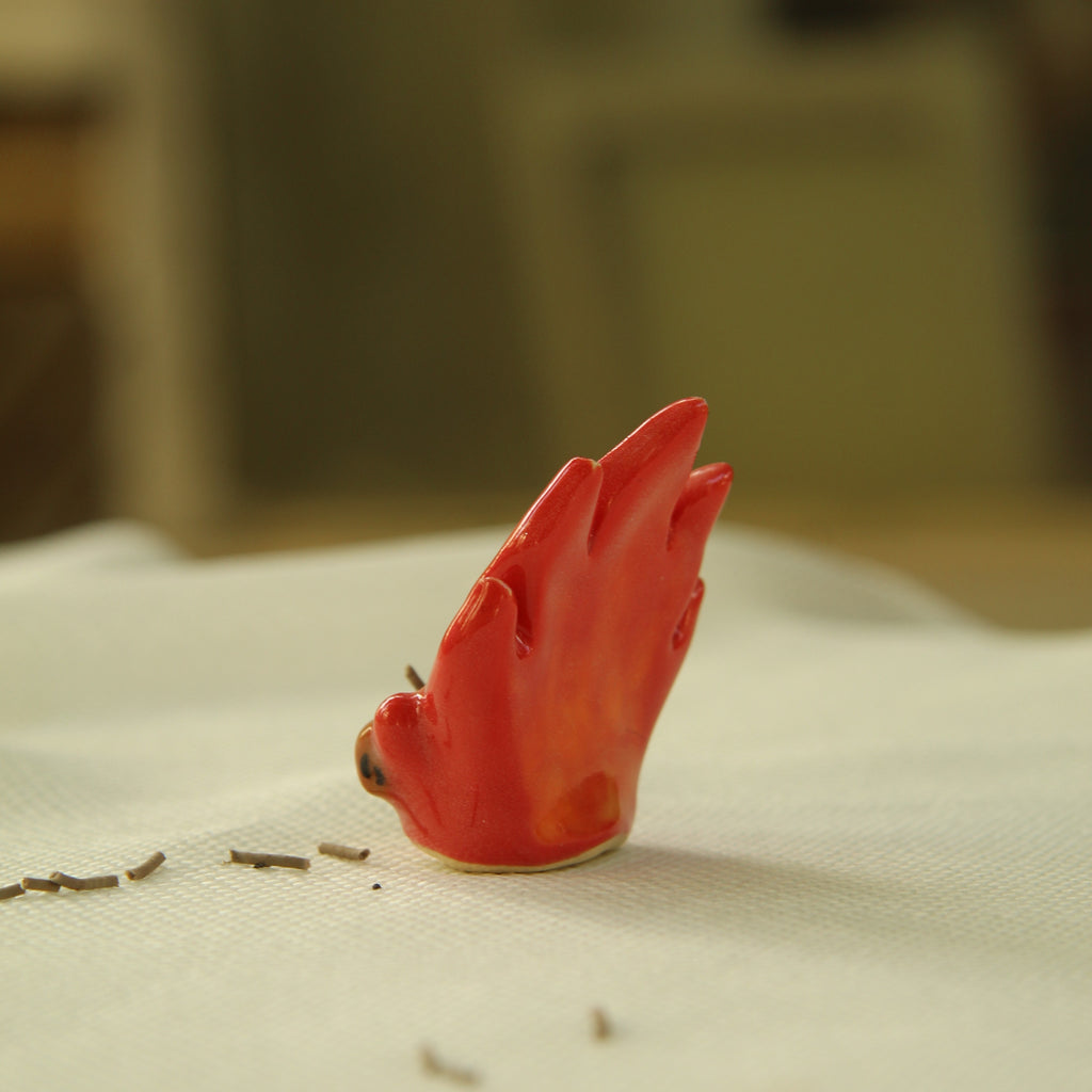 [Pre-order] Fire Demon Handmade Ceramic Incense Holder, Handbuilt Pottery, Cute Gift For Anime Fan, Unique Birthday Gift, Adorable Valentine Gift | Totto Pottery