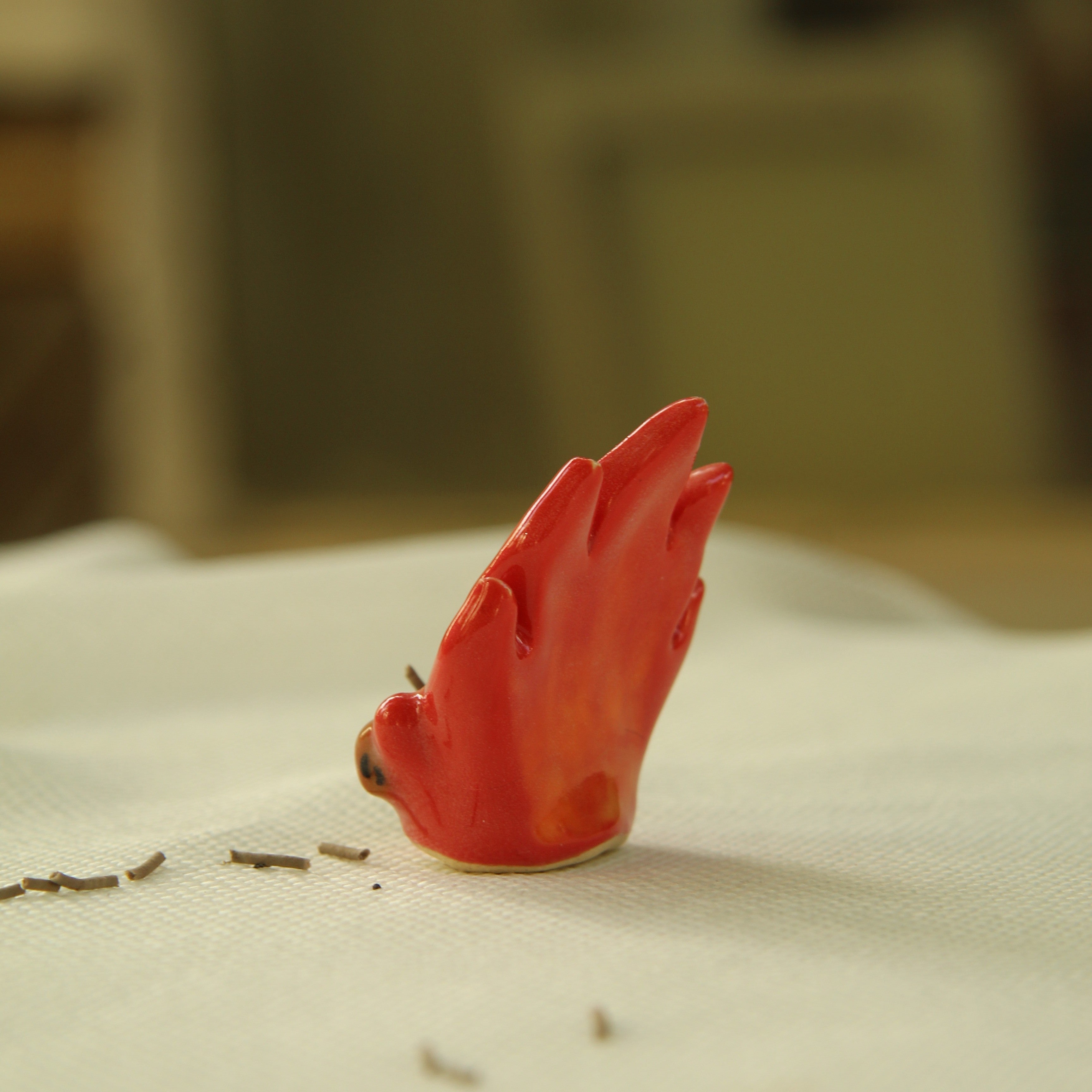 [Pre-order] Fire Demon Handmade Ceramic Incense Holder, Handbuilt Pottery, Cute Gift For Anime Fan, Unique Birthday Gift, Adorable Valentine Gift | Totto Pottery