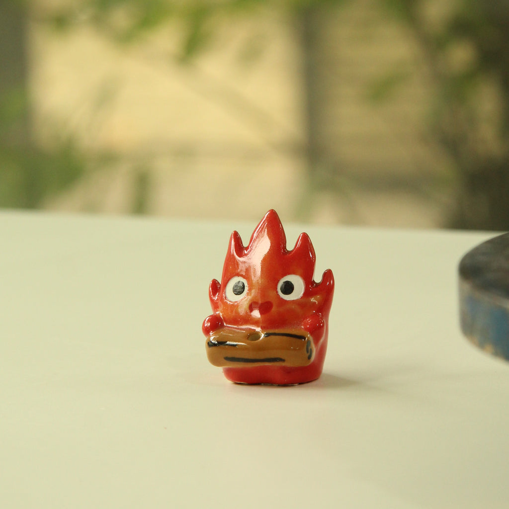 [Pre-order] Fire Demon Handmade Ceramic Incense Holder, Handbuilt Pottery, Cute Gift For Anime Fan, Unique Birthday Gift, Adorable Valentine Gift | Totto Pottery