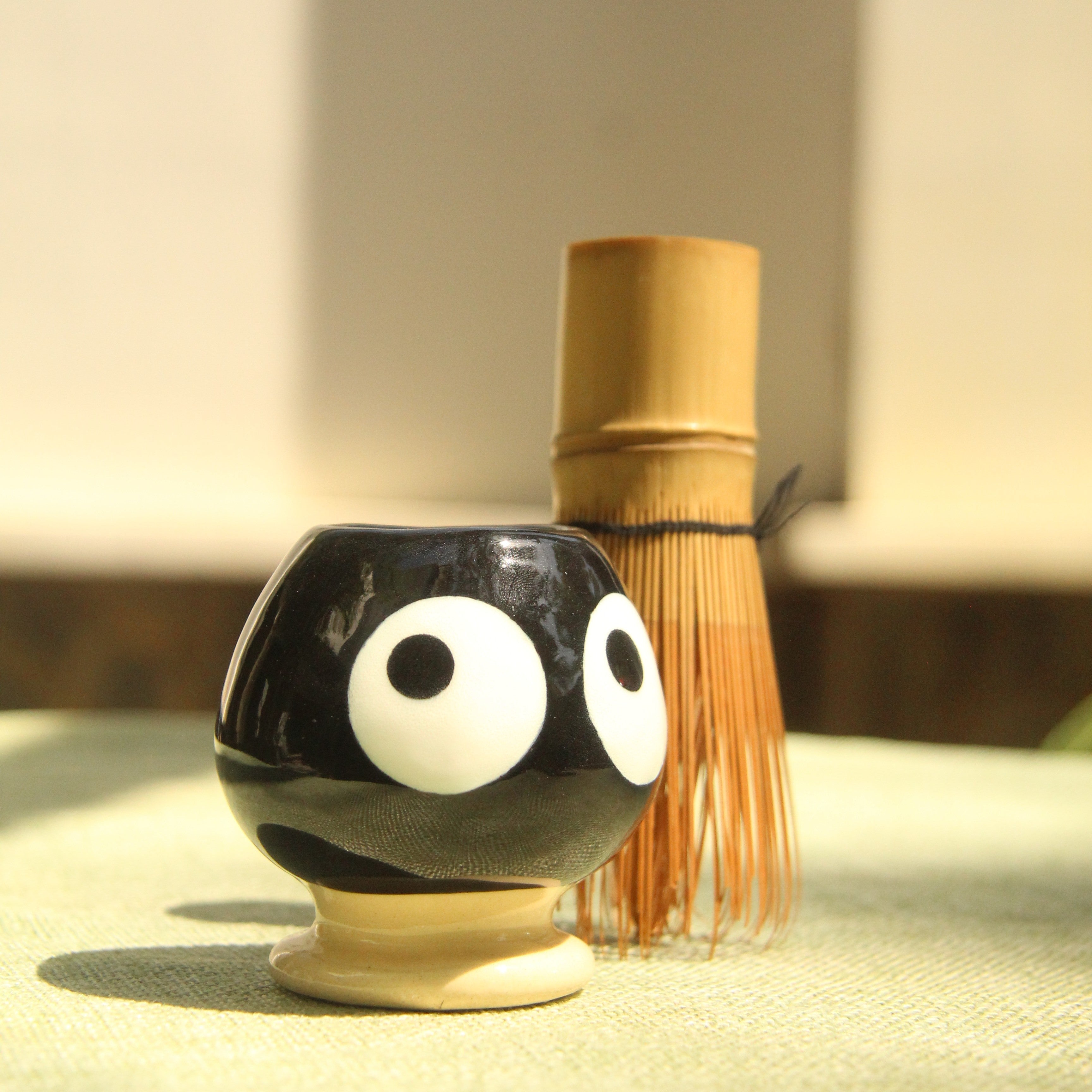 [Pre-order] Soot Handmade Ceramic Chasen Holder, Handbuilt Pottery, Cute Gift For Anime Fan, Unique Birthday Gift, Adorable Valentine Gift | Totto Pottery