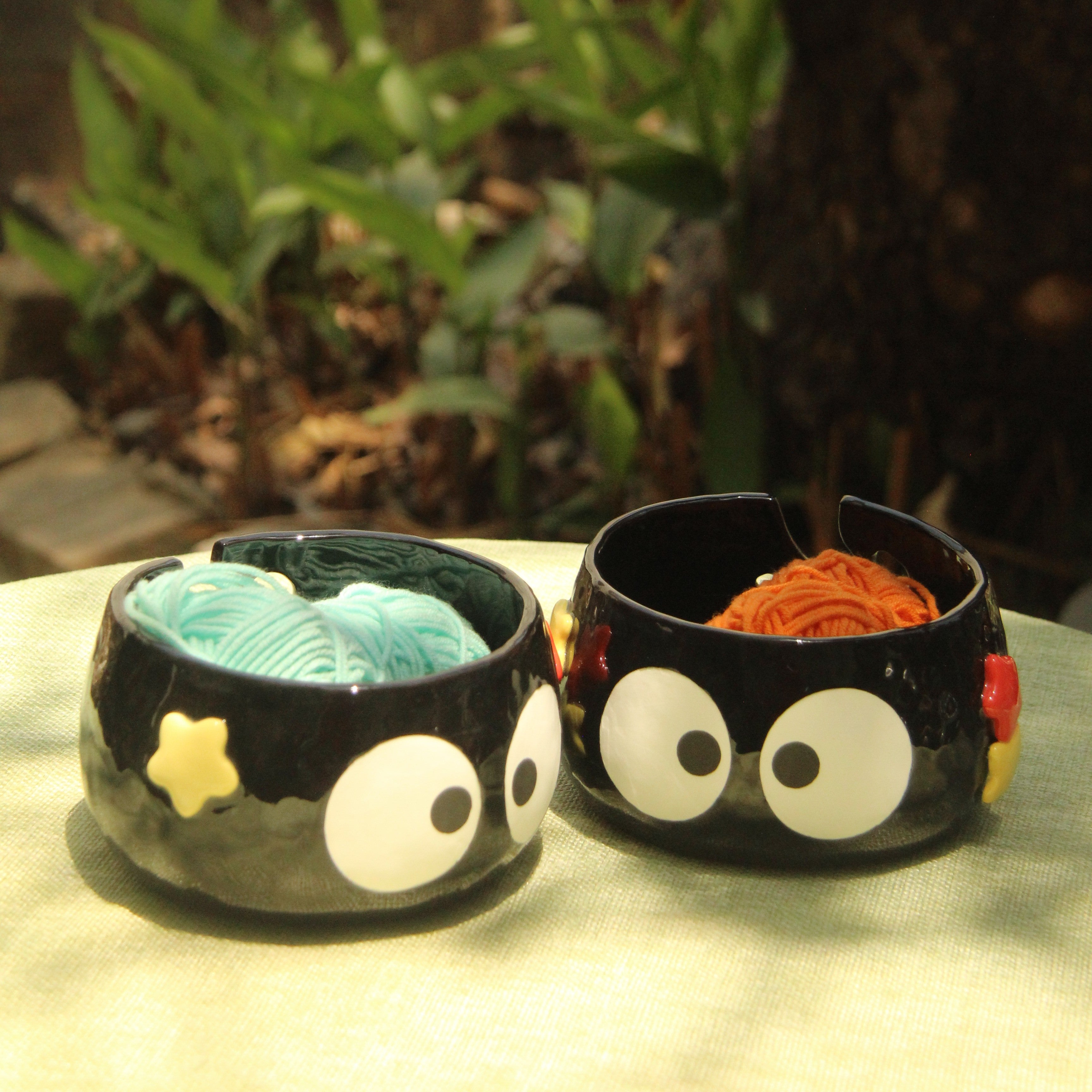 [Pre-order] Soot Handmade Ceramic Yarn Bowl, Handbuilt Pottery, Cute Gift For Anime Fan, Unique Birthday Gift, Adorable Valentine Gift | Totto Pottery