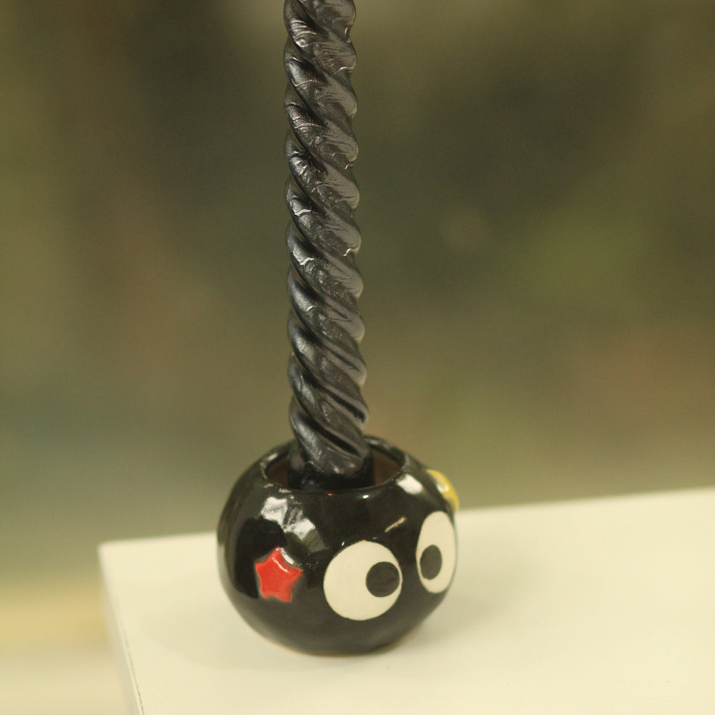 [Pre-order] Soot Handmade Ceramic Long Candle Holder, Handbuilt Pottery, Cute Gift For Anime Fan, Unique Birthday Gift, Adorable Valentine Gift | Totto Pottery