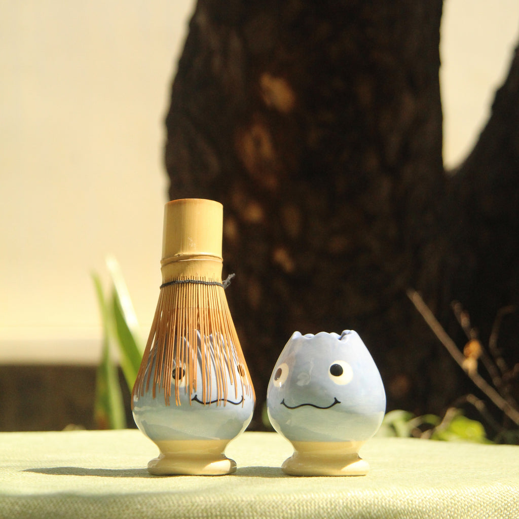 [Pre-order] Fire Demon Handmade Ceramic Chasen Holder, Handbuilt Pottery, Cute Gift For Anime Fan, Unique Birthday Gift, Adorable Valentine Gift | Totto Pottery