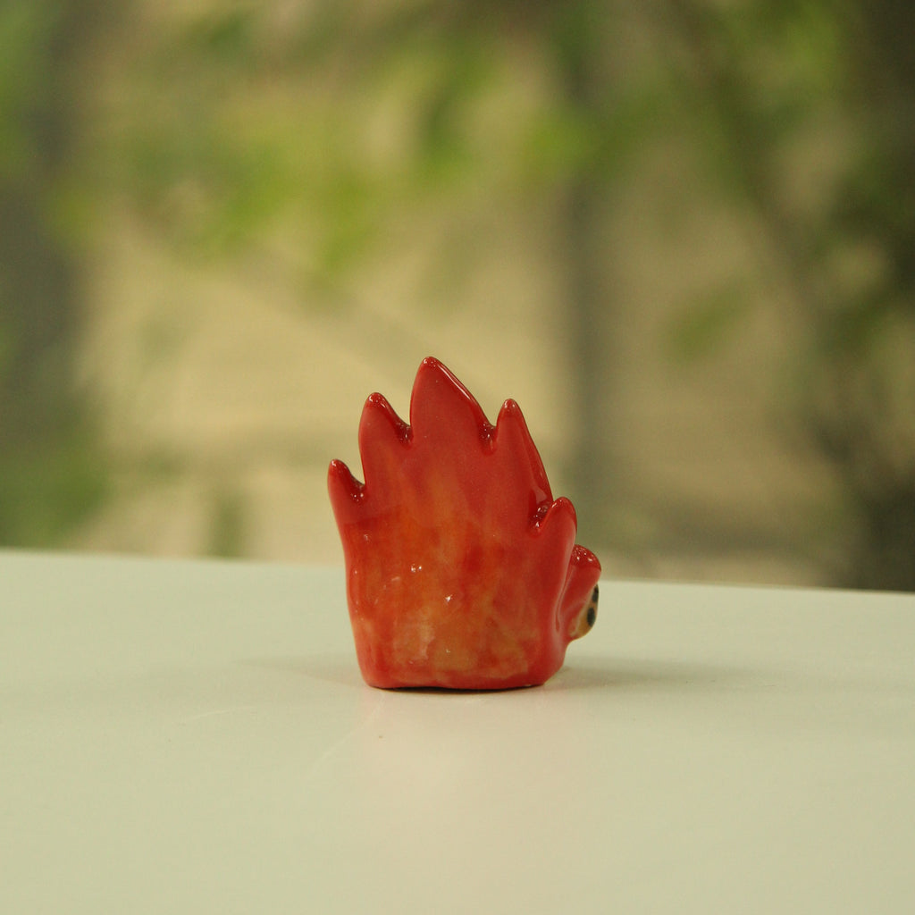 [Pre-order] Fire Demon Handmade Ceramic Incense Holder, Handbuilt Pottery, Cute Gift For Anime Fan, Unique Birthday Gift, Adorable Valentine Gift | Totto Pottery