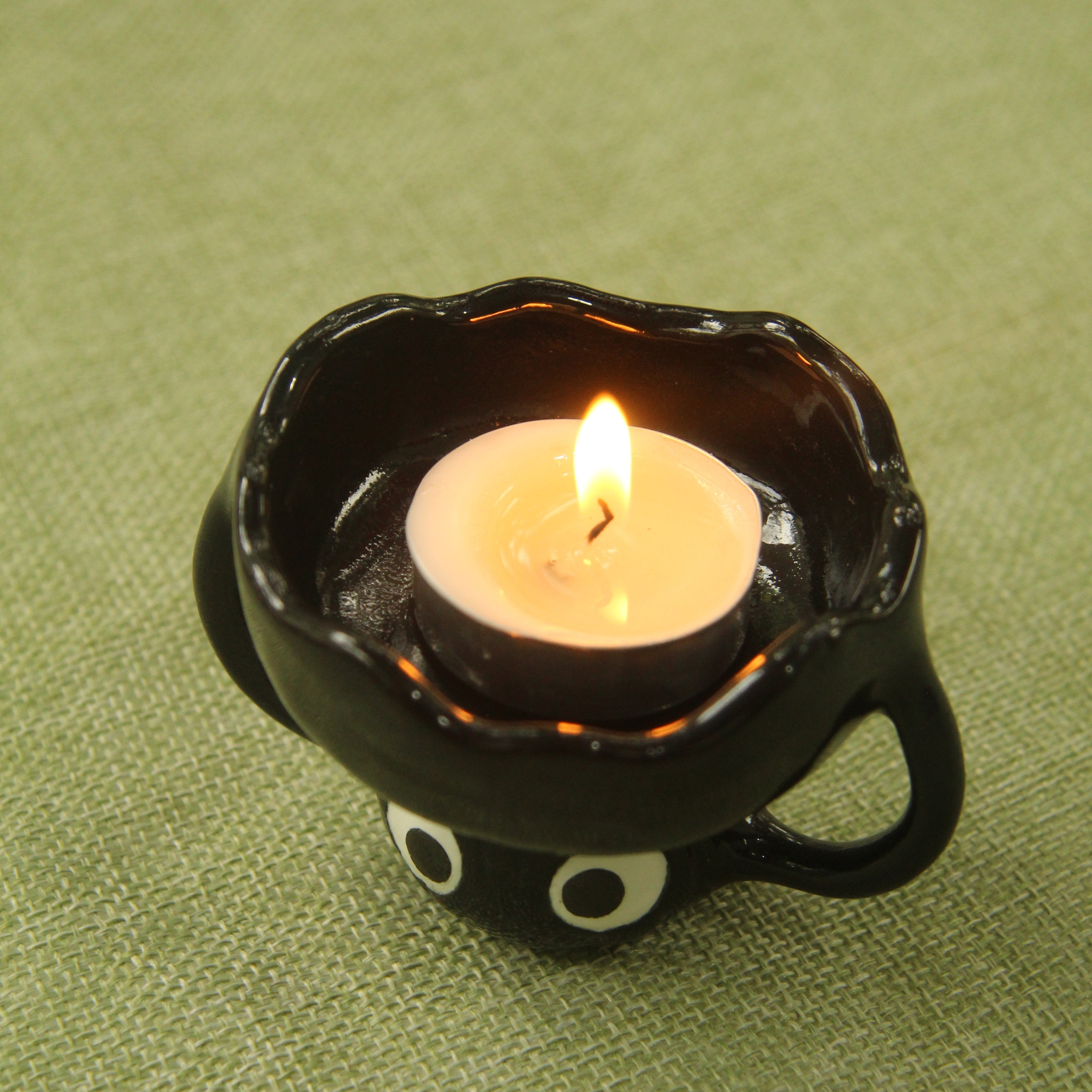 [Pre-order] Soot Handmade Ceramic Candle Holder, Handbuilt Pottery, Cute Gift For Anime Fan, Unique Birthday Gift, Adorable Valentine Gift | Totto Pottery