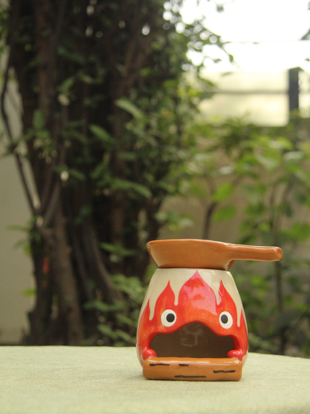 [Pre-order] Fire Demon Handmade Ceramic Wax Melts, Oil Burner, Handbuilt Pottery, Cute Gift For Anime Fan, Unique Birthday Gift, Adorable Valentine Gift | Totto Pottery