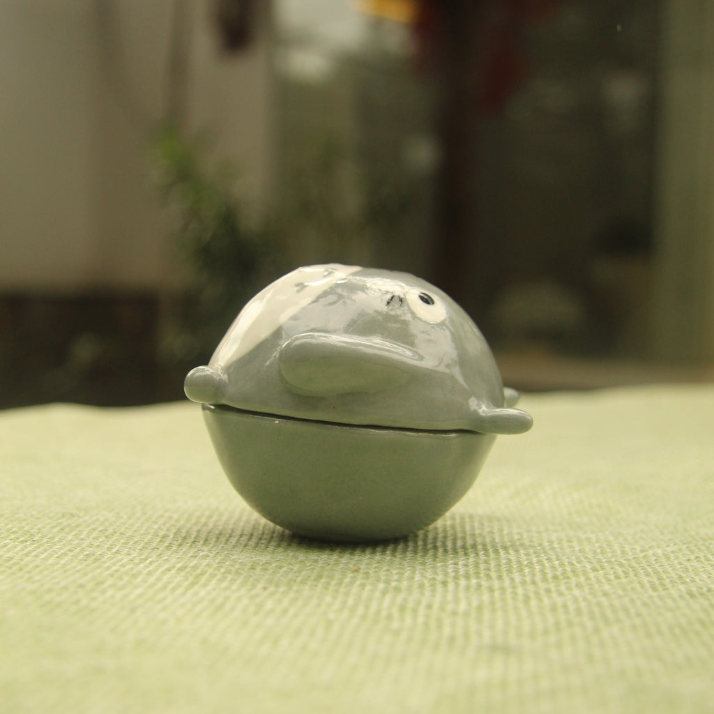 [Pre-order] Forest Spirit Handmade Ceramic Jewelry Container With Lid, Handbuilt Pottery, Cute Gift For Anime Fan, Unique Birthday Gift, Adorable Valentine Gift | Totto Pottery