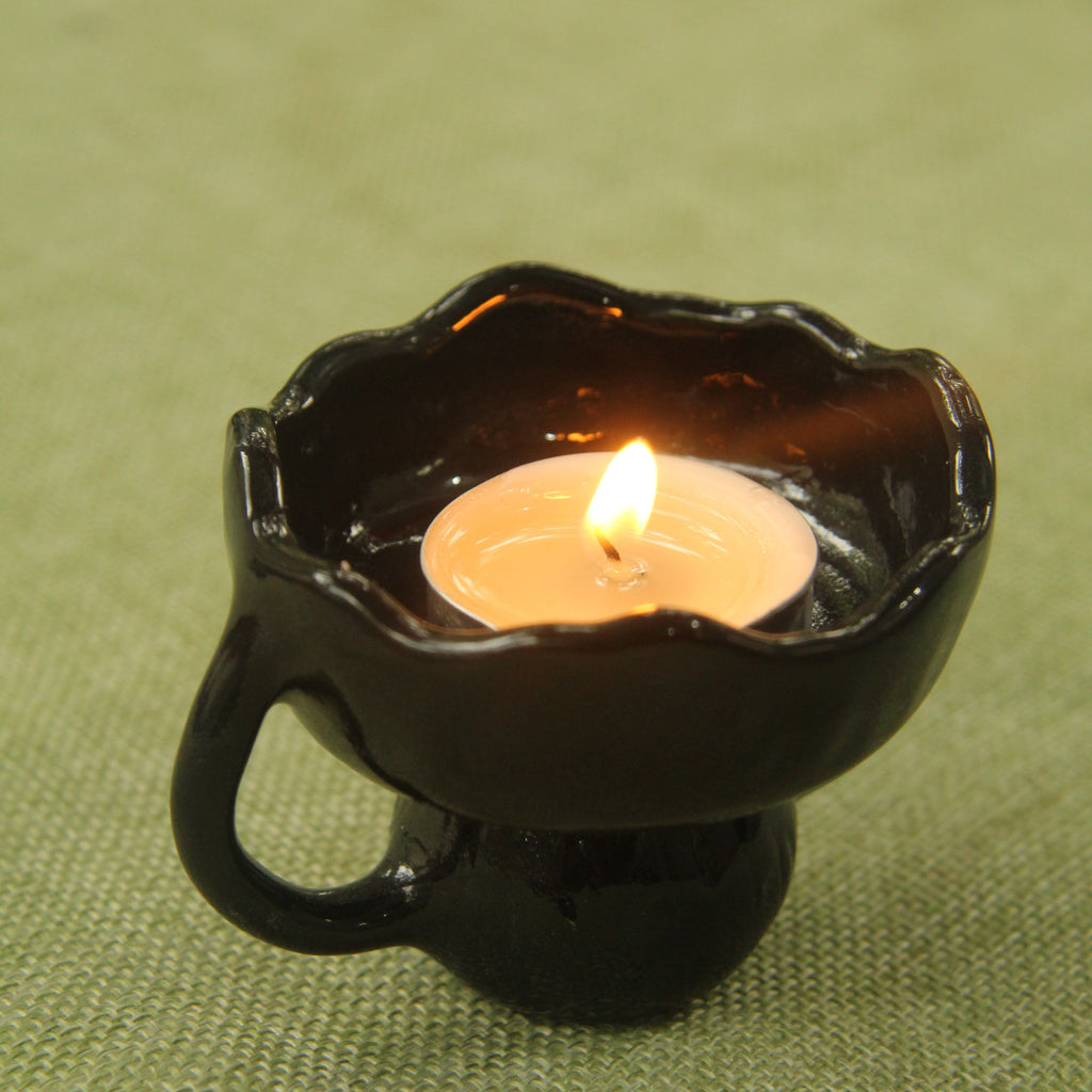 [Pre-order] Soot Handmade Ceramic Candle Holder, Handbuilt Pottery, Cute Gift For Anime Fan, Unique Birthday Gift, Adorable Valentine Gift | Totto Pottery