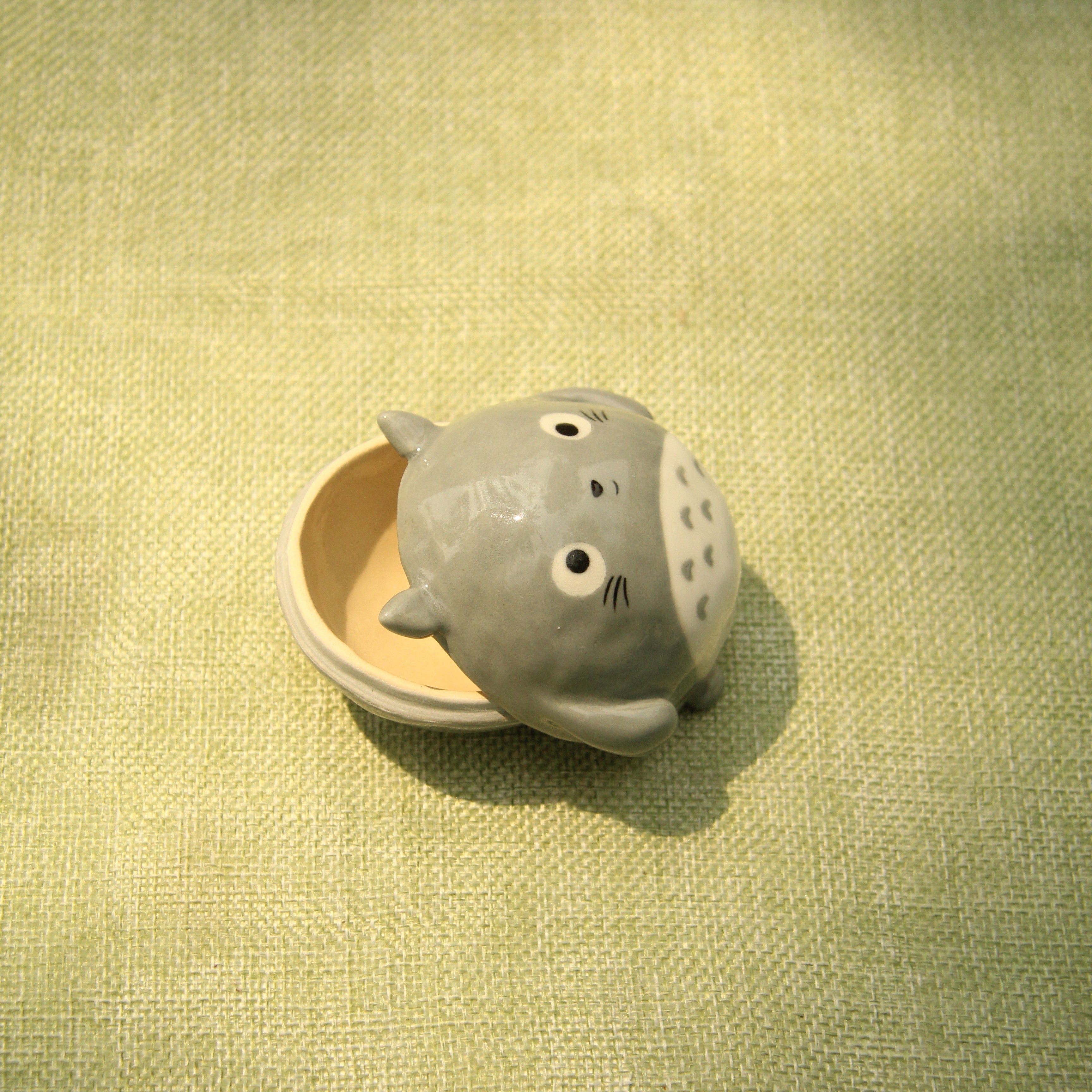 [Pre-order] Forest Spirit Handmade Ceramic Jewelry Container With Lid, Handbuilt Pottery, Cute Gift For Anime Fan, Unique Birthday Gift, Adorable Valentine Gift | Totto Pottery
