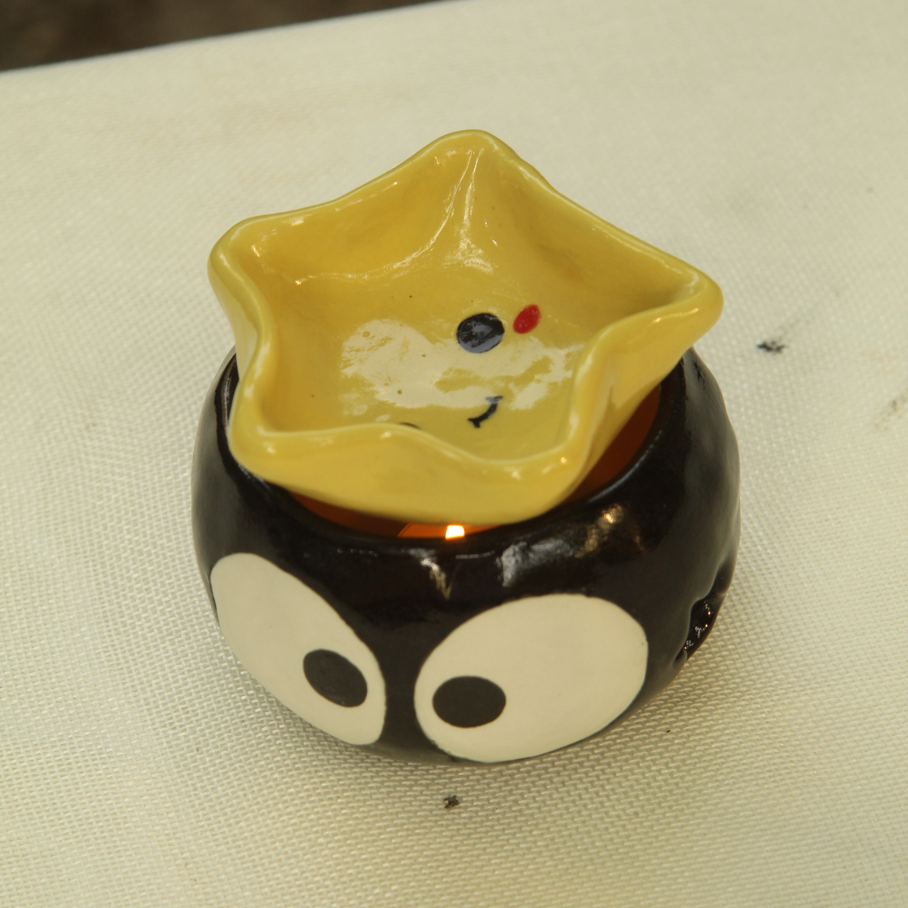 [Pre-order] Soot Handmade Ceramic Wax Melts, Oil Burner, Handbuilt Pottery, Cute Gift For Anime Fan, Unique Birthday Gift, Adorable Valentine Gift | Totto Pottery