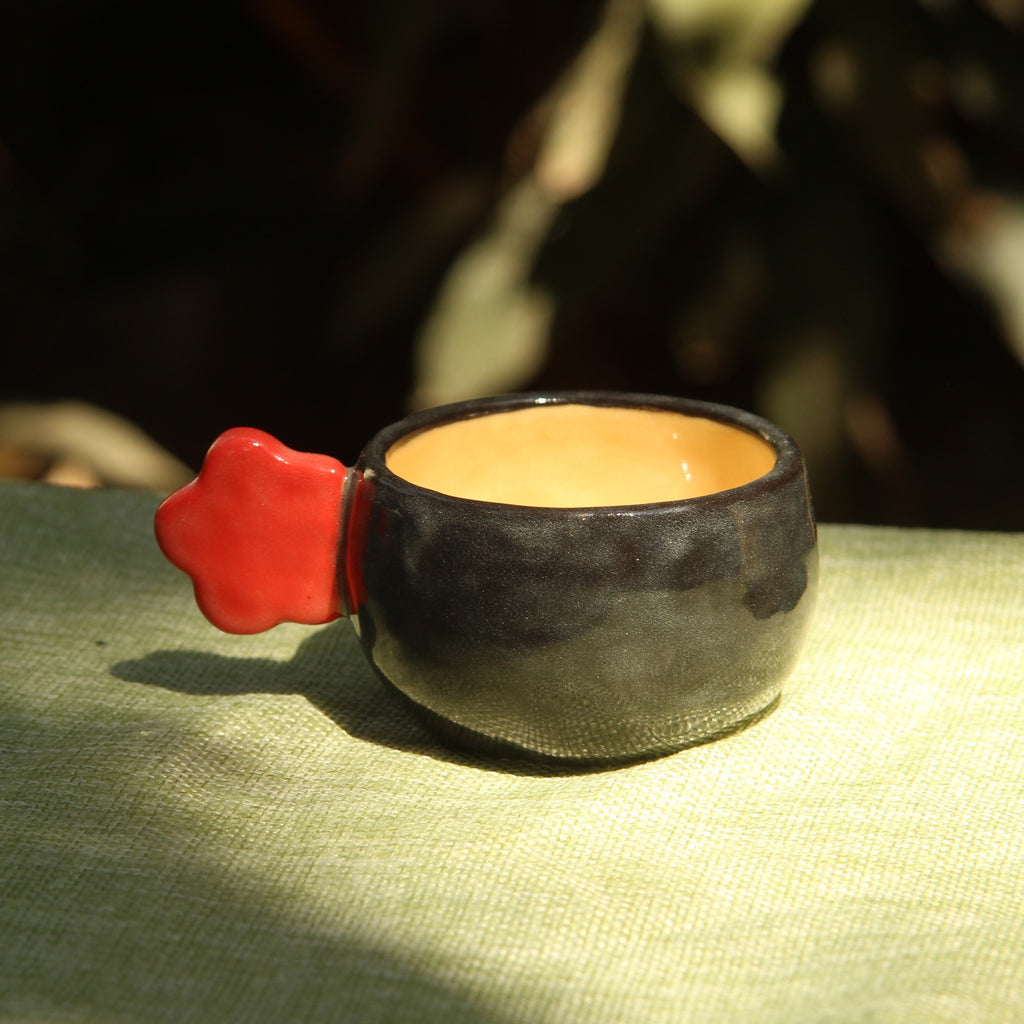 [Pre-order] Faceless Handmade Ceramic Espresso Cup, Handbuilt Pottery, Cute Gift For Anime Fan, Unique Birthday Gift, Adorable Valentine Gift | Totto Pottery