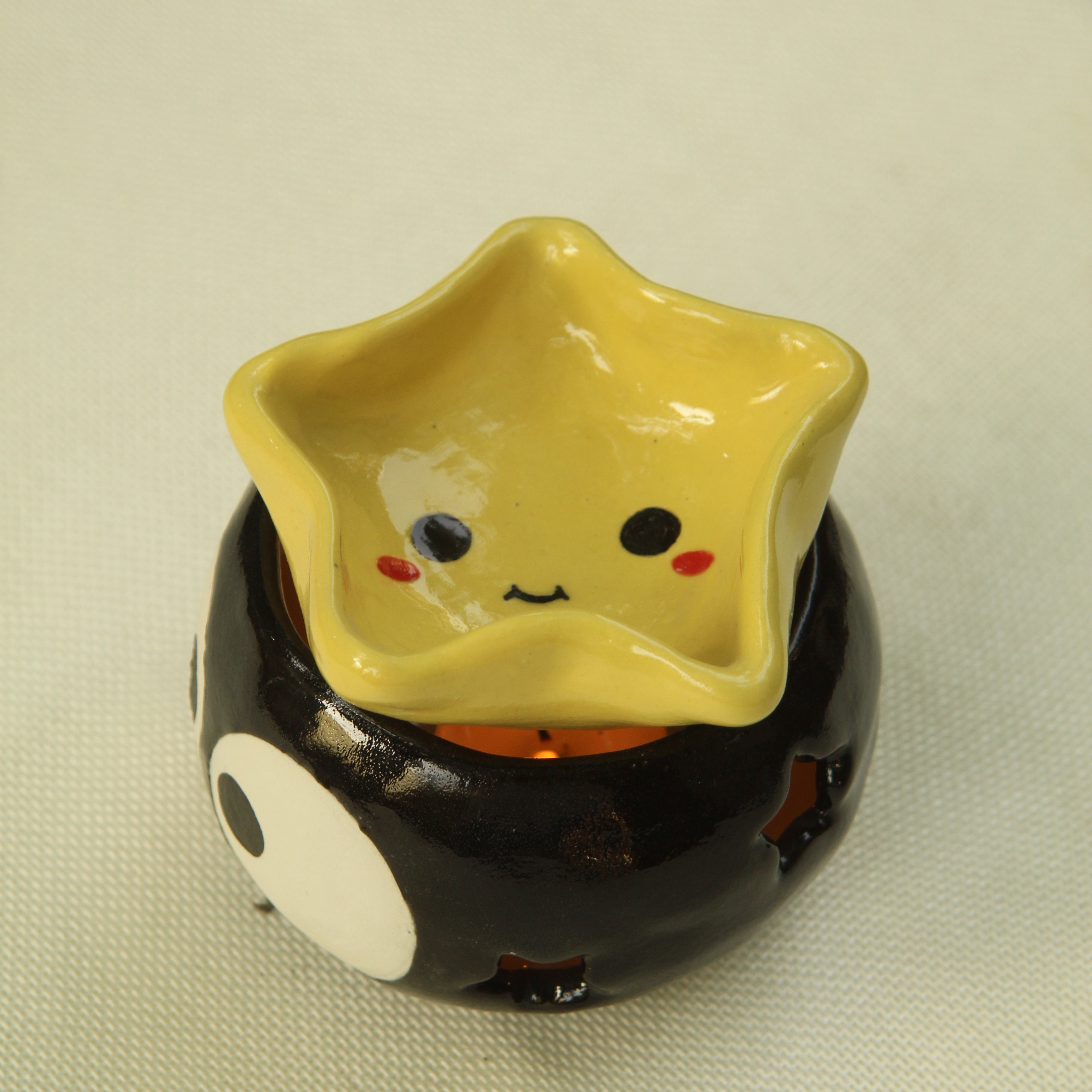 [Pre-order] Soot Handmade Ceramic Wax Melts, Oil Burner, Handbuilt Pottery, Cute Gift For Anime Fan, Unique Birthday Gift, Adorable Valentine Gift | Totto Pottery