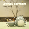 [Pre-order] Forest Spirit Handmade Ceramic Jewelry Container With Lid, Handbuilt Pottery, Cute Gift For Anime Fan, Unique Birthday Gift, Adorable Valentine Gift | Totto Pottery